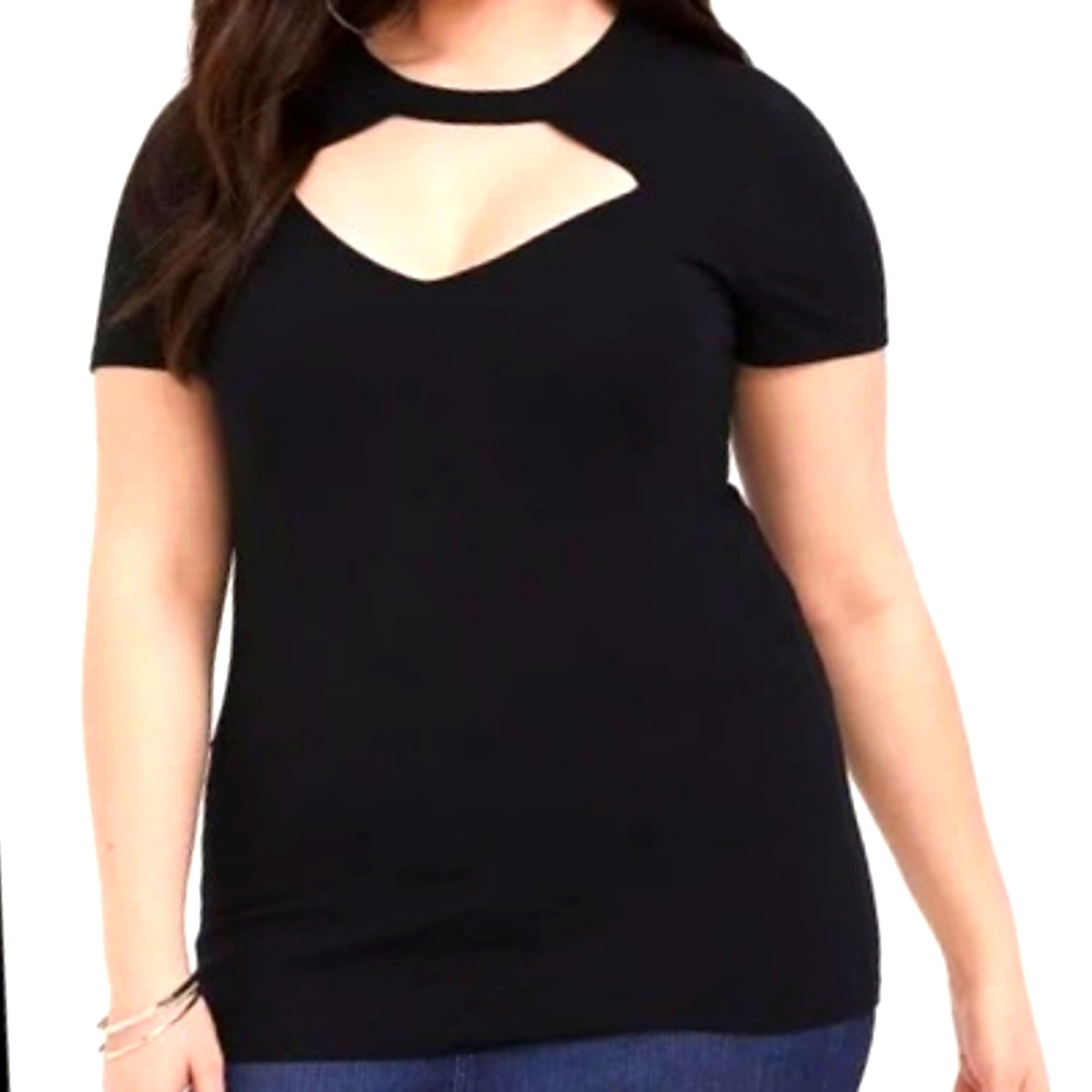 Addition Elle flowy cut out tshirt